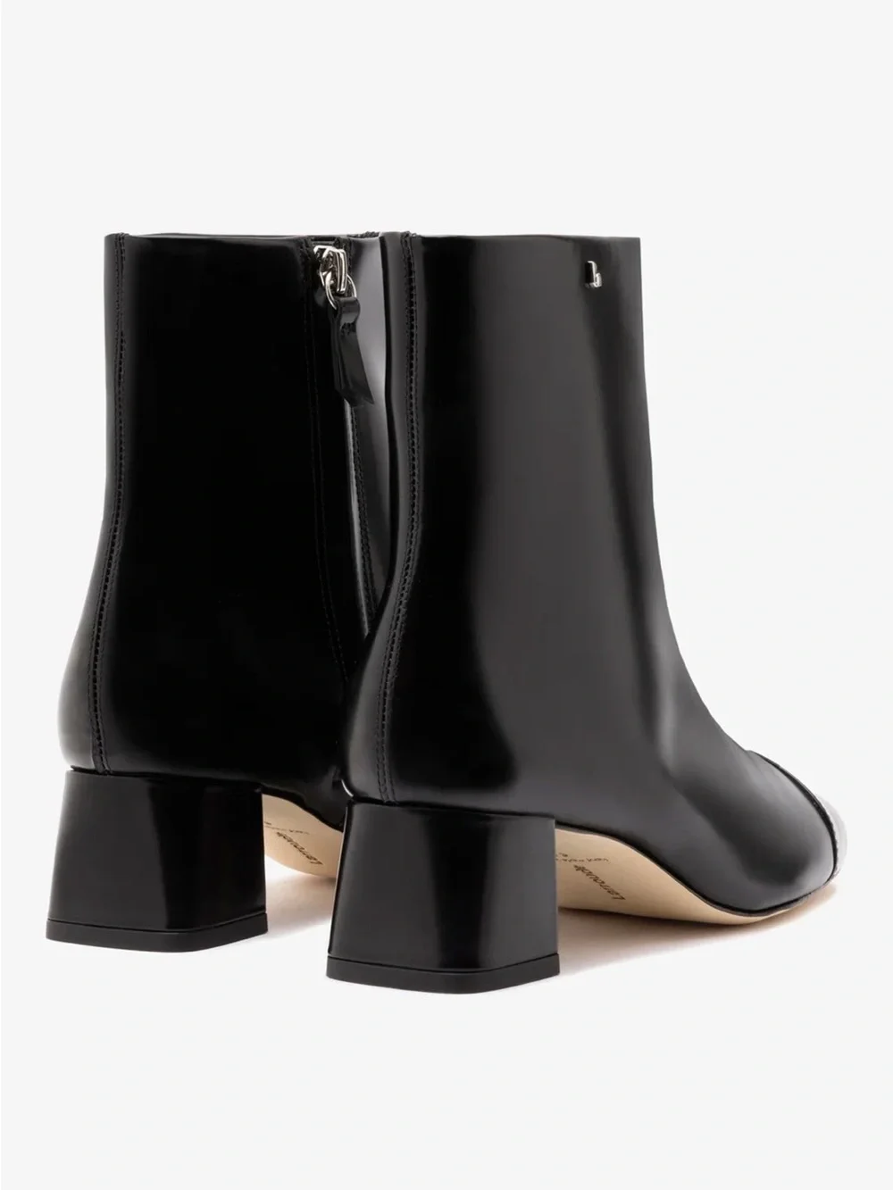 NWOT Larroudé Mini Edie Boot In Black Box Leather size 11